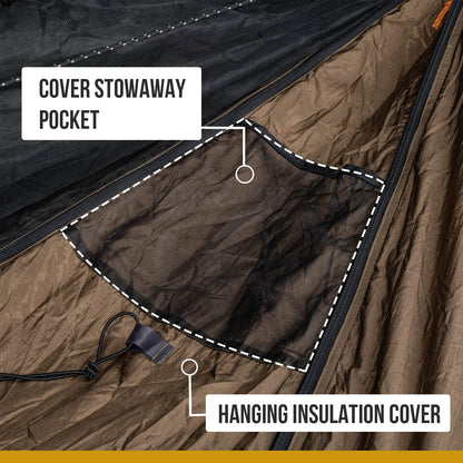 OneTigris KOMPOUND Camping Hammock + OneTigris Bulwark Waterproof Camping Tarp