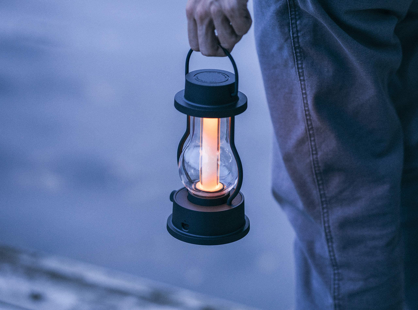 BALMUDA The Lantern | Rechargeable LED Lantern | 3 Light Modes: Candle, Amber, & Warm White | Battery Operated | Lightweight | Water-Resistant | US Version | Black