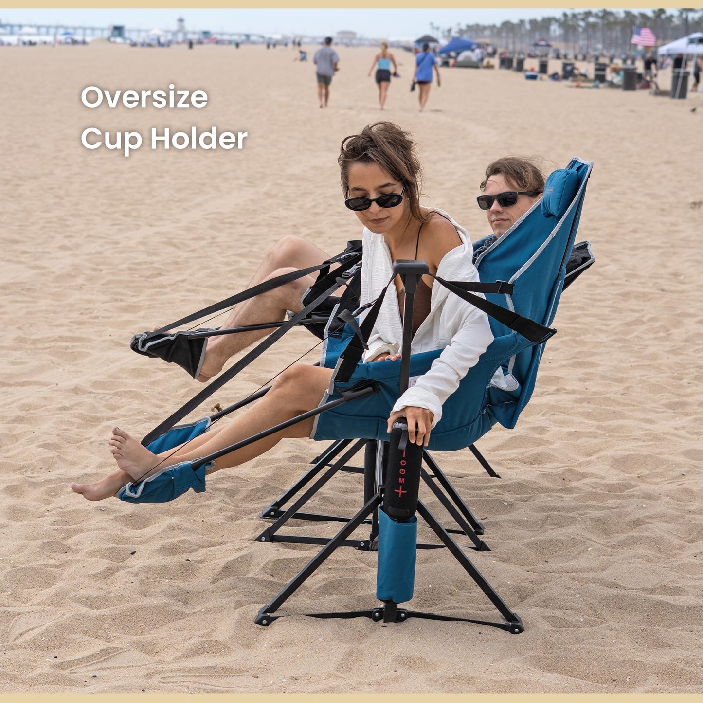 ARROWHEAD OUTDOOR Folding Hammock Chair, Heavy Duty Camping Seat with Removable Footrest, Padded Comfort, and 300lb Capacity