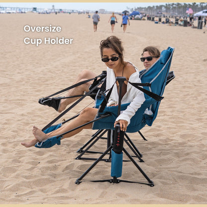 ARROWHEAD OUTDOOR Folding Hammock Chair, Heavy Duty Camping Seat with Removable Footrest, Padded Comfort, and 300lb Capacity