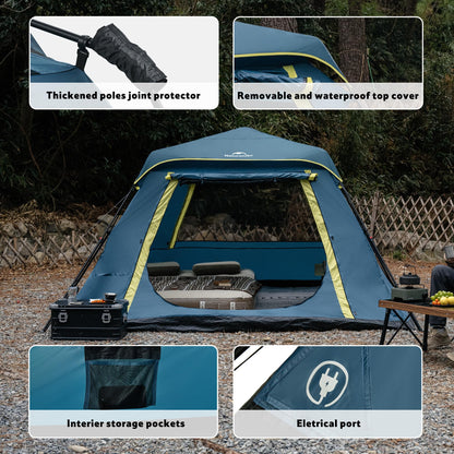 Naturehike Cape Lite 4-6 Person Camping Tent, Easy Setup in Seconds Instant Cabin Tents for Family Camping & Hiking