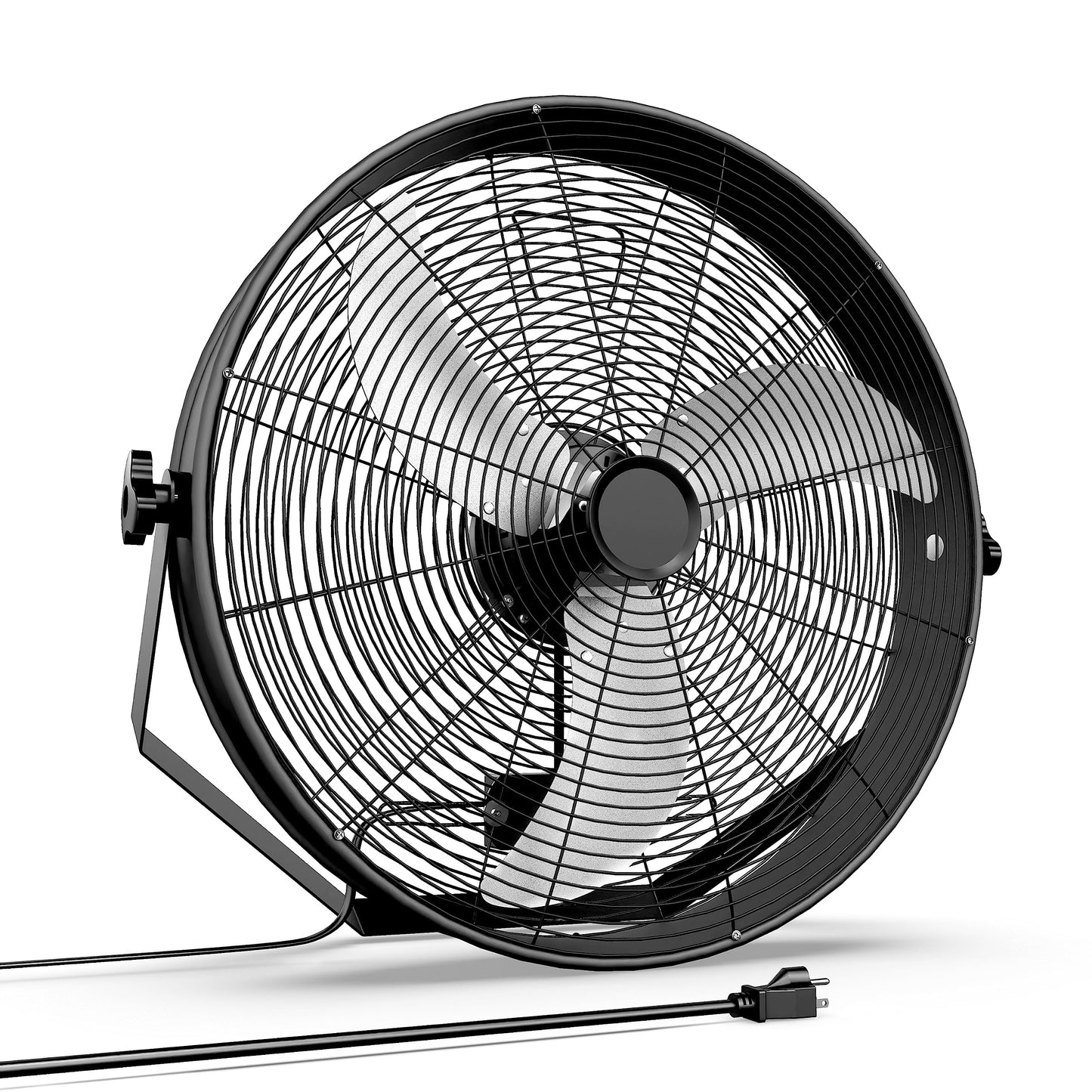 Simple Deluxe 20 Inch High Velocity Wall Mount Fan with Rack, 3 Speed Industrial/Commercial Metal Ventilation Fan,2 Pack
