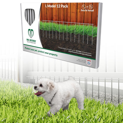 Dig Defence Original Animal Barrier Fence - Large Decorative Garden Fence, Outdoor No Dig Fence for Dogs and Rabbits, Yard and Patio - 32”(L) x 10”(H), 12 Pack