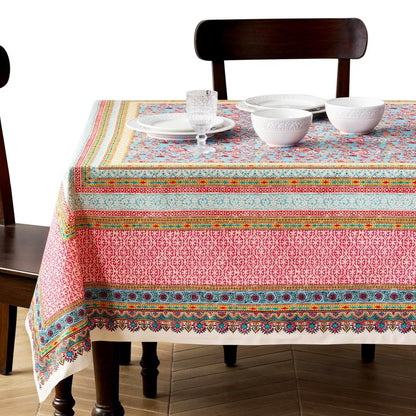 Maison d' Hermine Premium Table Cloth Rectangle Table 100% Combed Cotton 108 x 70 Inches Tablecloth Reusable Decorative for Dining Room, Farmhouse, Home, Party, Festive & Wedding - Lauris