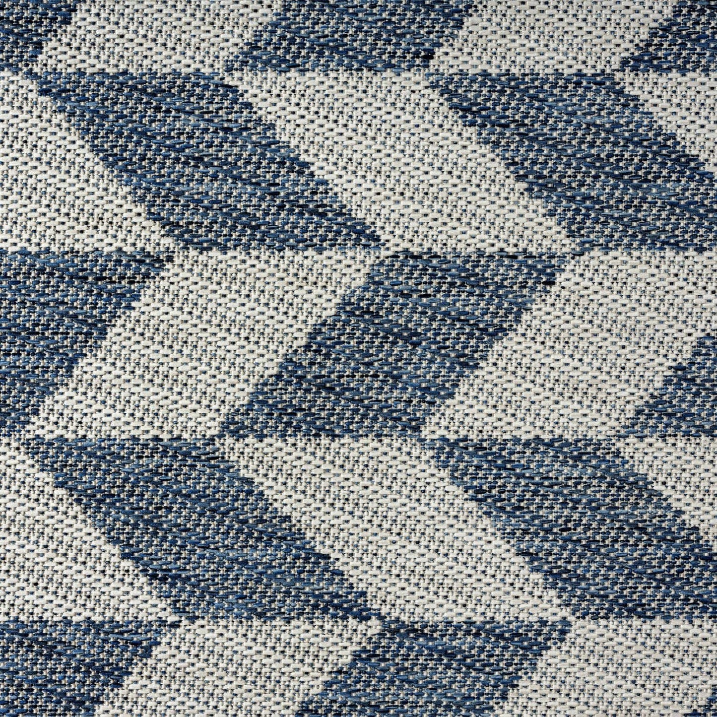 Nicole Miller New York Patio Country Calla Contemporary Herringbone Indoor/Outdoor Area Rug, Blue/Cream, 7'9"x10'2"