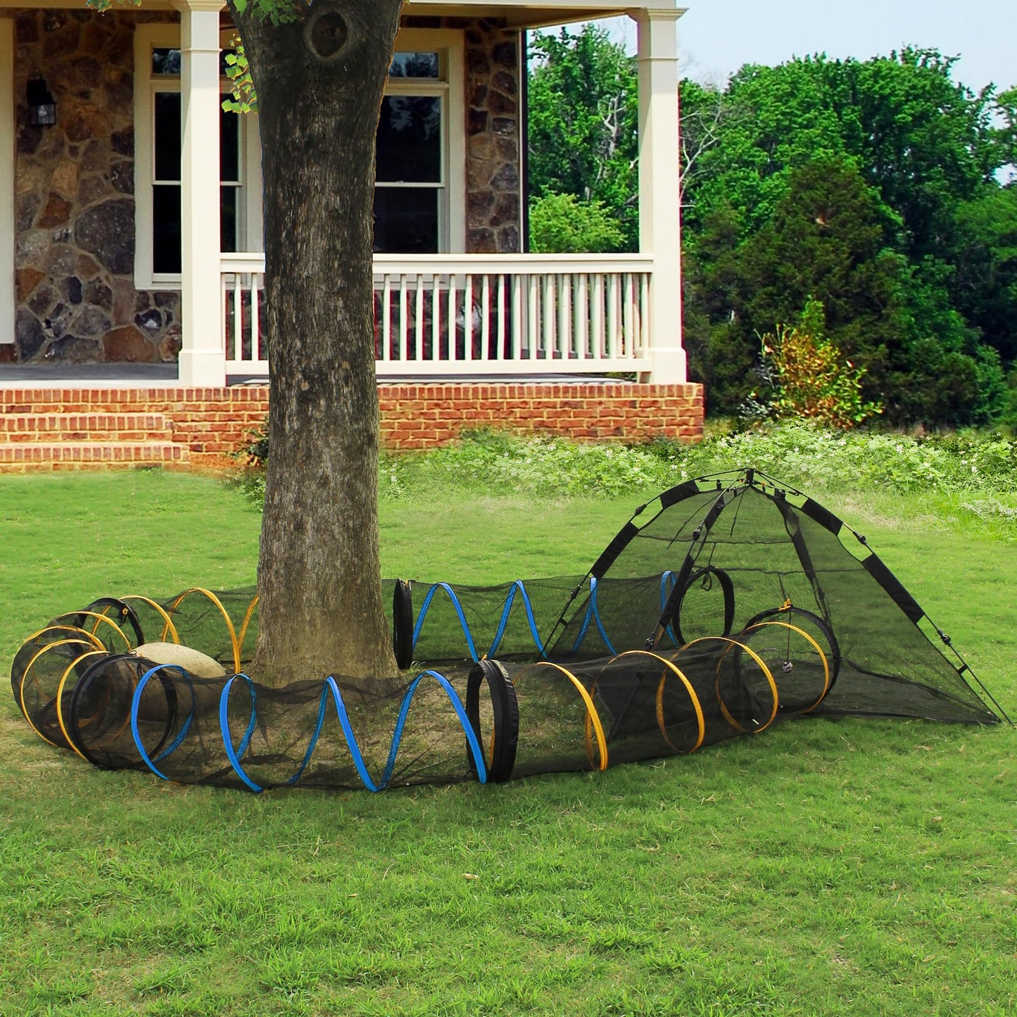 Cat Tent for Indoor and Outdoor Cat Enclosures(Outdoor, Tunnel, and Playhouse) Cat Playpen X-Large Portable Cat Tunnel Play Tents for Cats Rabbits and Small Animals Plus cat Play Tent