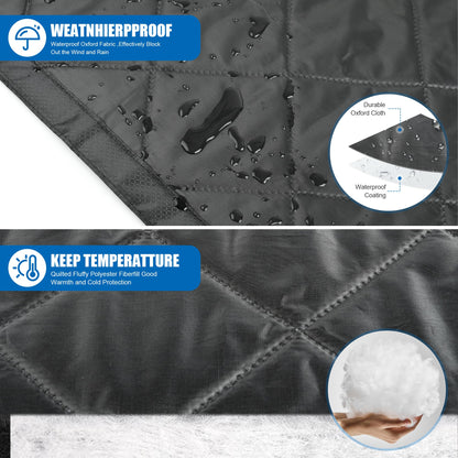 Garage Door Insulation Kit, Garage Insulated Door Curtain, Garage Screen for Winter, Weatherproof, Windproof, Soundproof(16 * 8Ft)