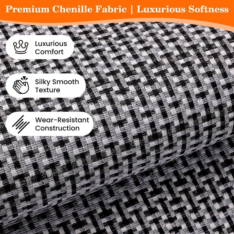 StepRite Kitchen Rugs, Kitchen Mats for Floor, 47"x20" Non-Slip Machine-Washable Kitchen Throw Rug, Absorbent Kitchen Runner Rugs Office, Kitchen Sink Standing Desk Mat, Kitchen Decor Carpet, Black