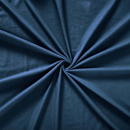 Superior Paisley or Solid Flannel Cotton Sheet Set, Fuzzy Warm Sheets, Traditional Bohemian Bedding, Includes 1 Flat Sheet, 1 Elastic Deep Pocket Fitted Sheet, 1 Pillowcase, Twin XL, Navy Blue