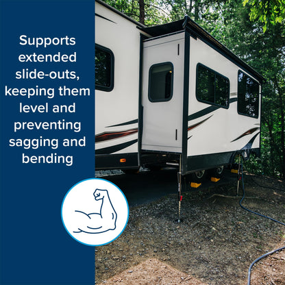 Camco Eaz-Lift Adjustable Camper/RV Slide-Out Supports | Features a Quick Release Pin and Incremental Lock Positions | 5,000lb Weight Capacity per Support | Adjusts from 19 to 49-In | 2-Pack (48870)
