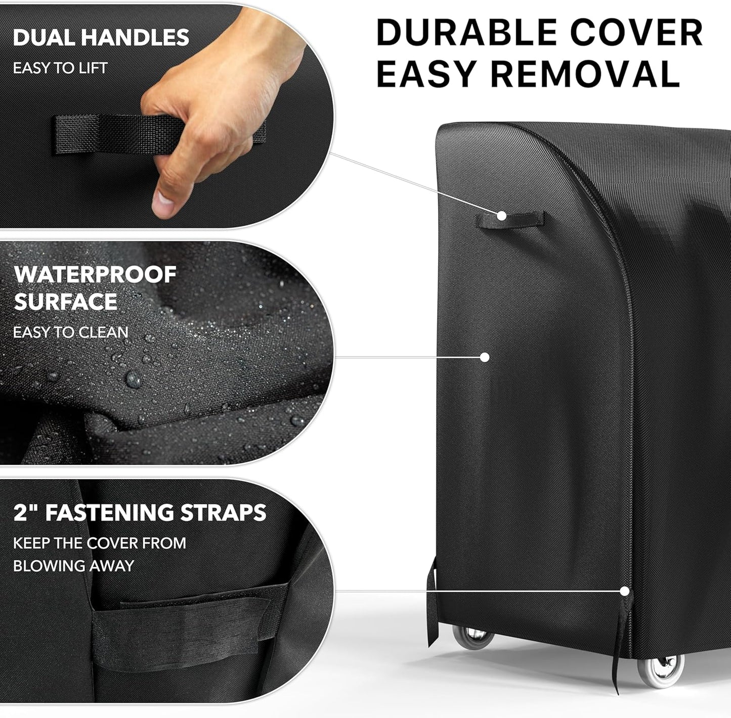 Simple Houseware 32-Inch Heavy-Duty BBQ Gas Grill Cover - Waterproof & Weather-Resistant 600D Polyester