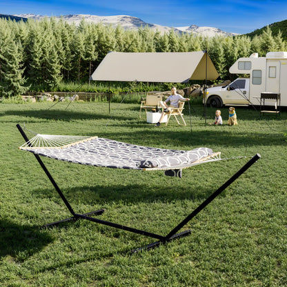 GarveeLife Instant-Setup 2-Person Hammock with Reinforced Steel Frame – Portable Outdoor Lounger for Garden, Camping & Beach (450 LB Capacity + Quick-Fold Carry Bag),Light Gray