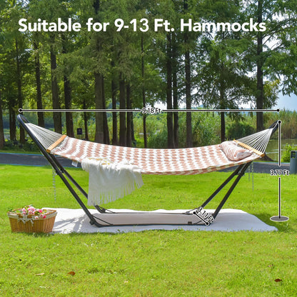 HARBOURSIDE HAMMOCKS Hammock Stand Only, Heavy Duty Steel Hammock Frame, 550 LBS Capacity, Fits Hammocks 9 to 14 Ft., Portable Hammock Rack for Indoor Outdoor Use
