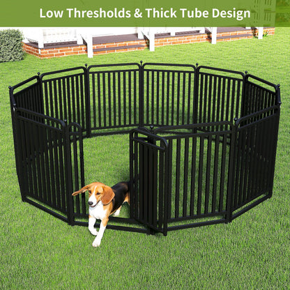 Heavy Duty Tube Dog Playpens,Dog playpen Outdoor for Large Dogs,Puppy Play Pen for Indoors,40" H 8 Panels
