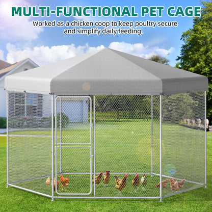 YITAHOME Extra Large Outdoor Dog Kennel for Yard, 13.1×11.2×7.6FT Heavy Duty Pet Pens House Dog Run Enclosure w UV-Resistant Waterproof Roof Cover & Lock, Playpen Fence Outdoor for Medium Large Dogs