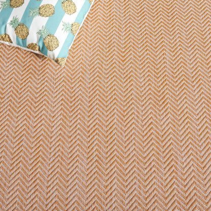 SAFAVIEH Washable Rug Outdoor Courtyard Collection - 8' x 10', Natural & Cream, Non-Shedding & Easy Cleaning, Ideal for Patio, Backyard, Mudroom, DIning Space (CY8022-03012)