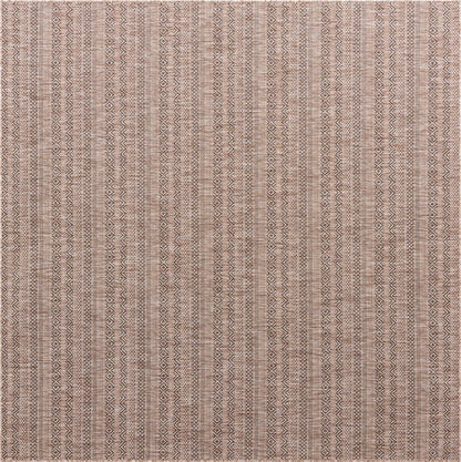 Unique Loom Outdoor Striped Collection Area Rug - Maia (7' 10" Square, Natural/Black)