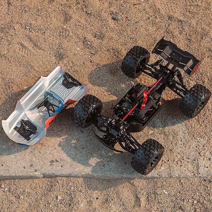 ARRMA RC Truck 1/8 KRATON 4X4 6S BLX BRUSHLESS V6 Speed Truck RTR (Lipo Battery and Charger Not Included) (Blue/Red) ARA8608V6T4