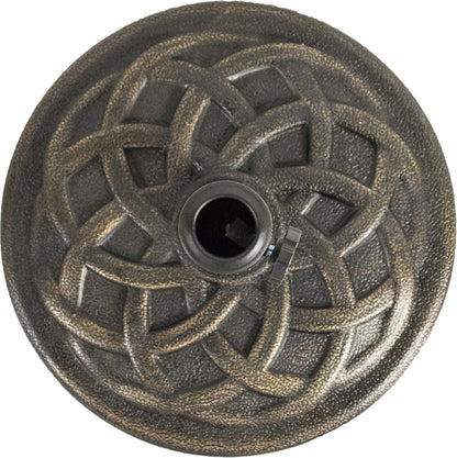 Backyard Expressions Umbrella Base - 21 Pound Heavy-Duty Bronze Design for Stability