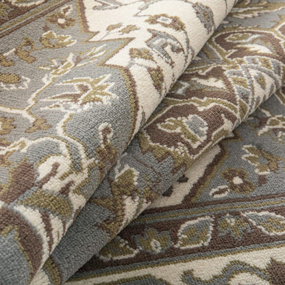 Superior Indoor Area Rug, Plush Carpet Cover, Traditional Oriental Medallion, Perfect for Hallway, Entryway, Living Room, Dining, Bedroom, Office, Kitchen, Glendale Collection, 2' x 3', Green