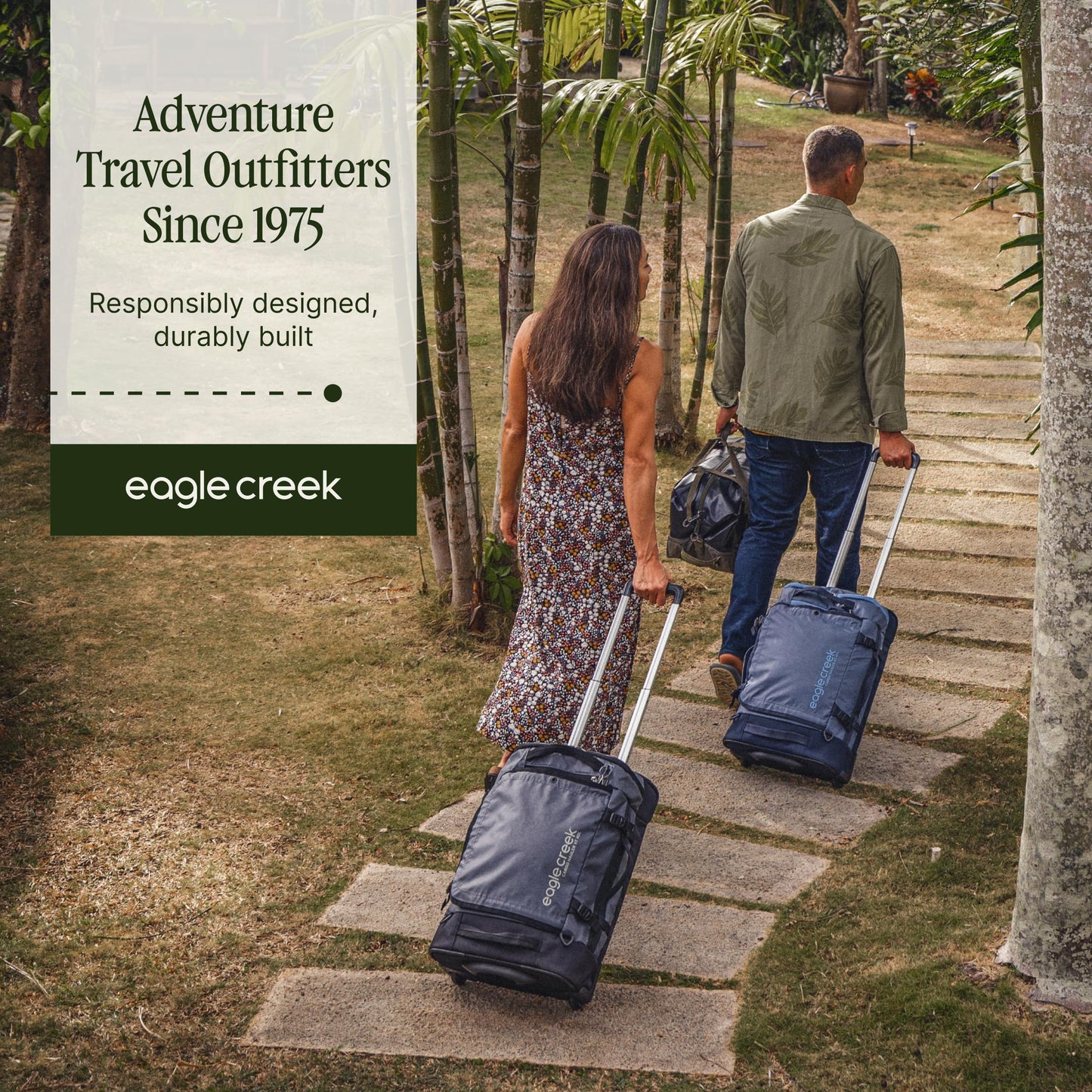 Eagle Creek Cargo Hauler XT Wheeled Duffel - Wheeled Backpack Duffel - Deployable Backpack Straps - Lockable U-Lid & Easy Access Compartment - 32" - Glacier Blue