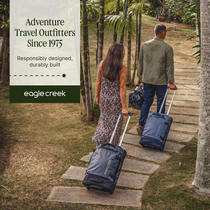 Eagle Creek Cargo Hauler XT Wheeled Duffel - Wheeled Backpack Duffel - Deployable Backpack Straps - Lockable U-Lid & Easy Access Compartment - 32" - Glacier Blue