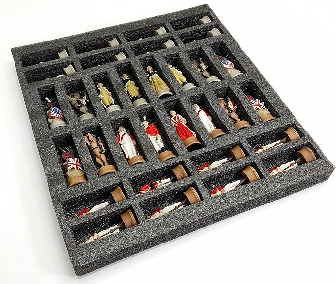 HPL American Revolution/Revolutionary/Independance War Chess Men Set- NO Board