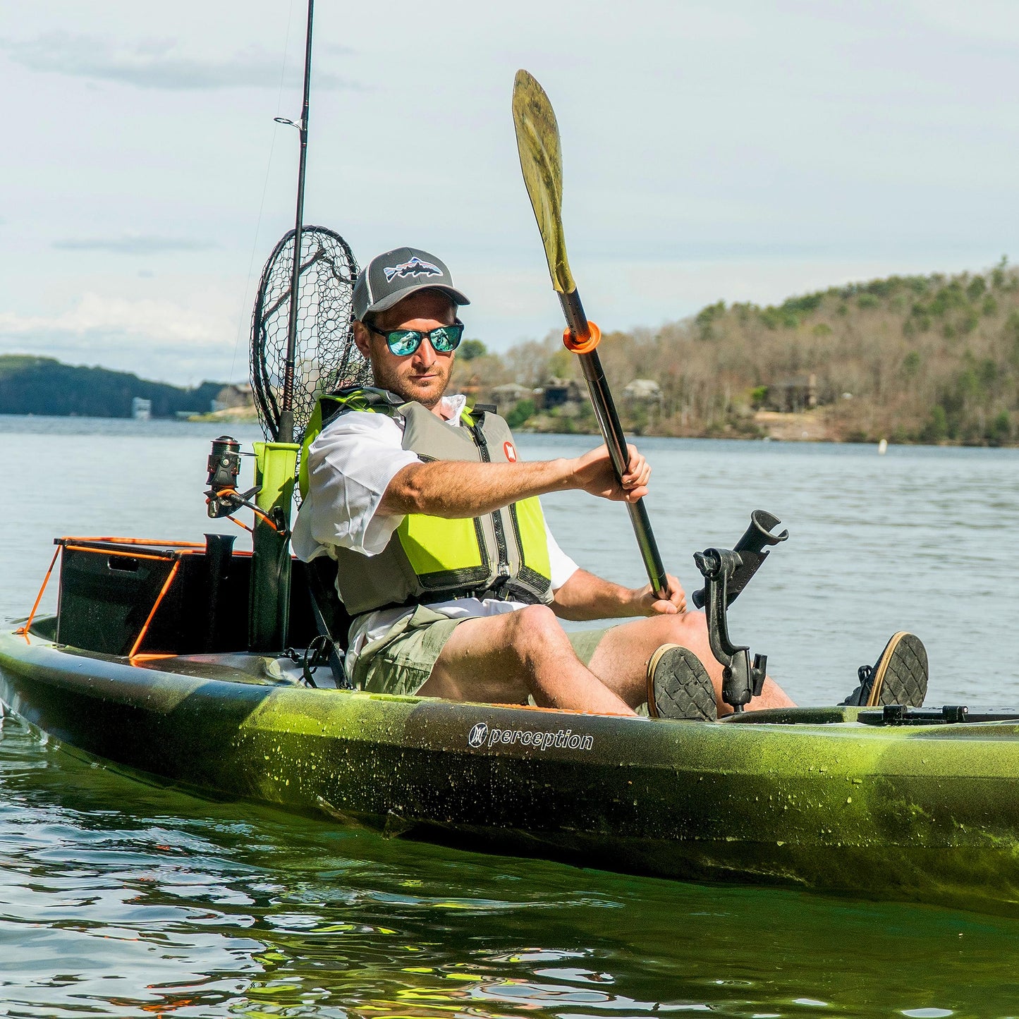 perception Pescador Pro 10 | Sit on Top Fishing Kayak with Adjustable Lawn Chair Seat | Large Front and Rear Storage | 10' 6" | Dapper