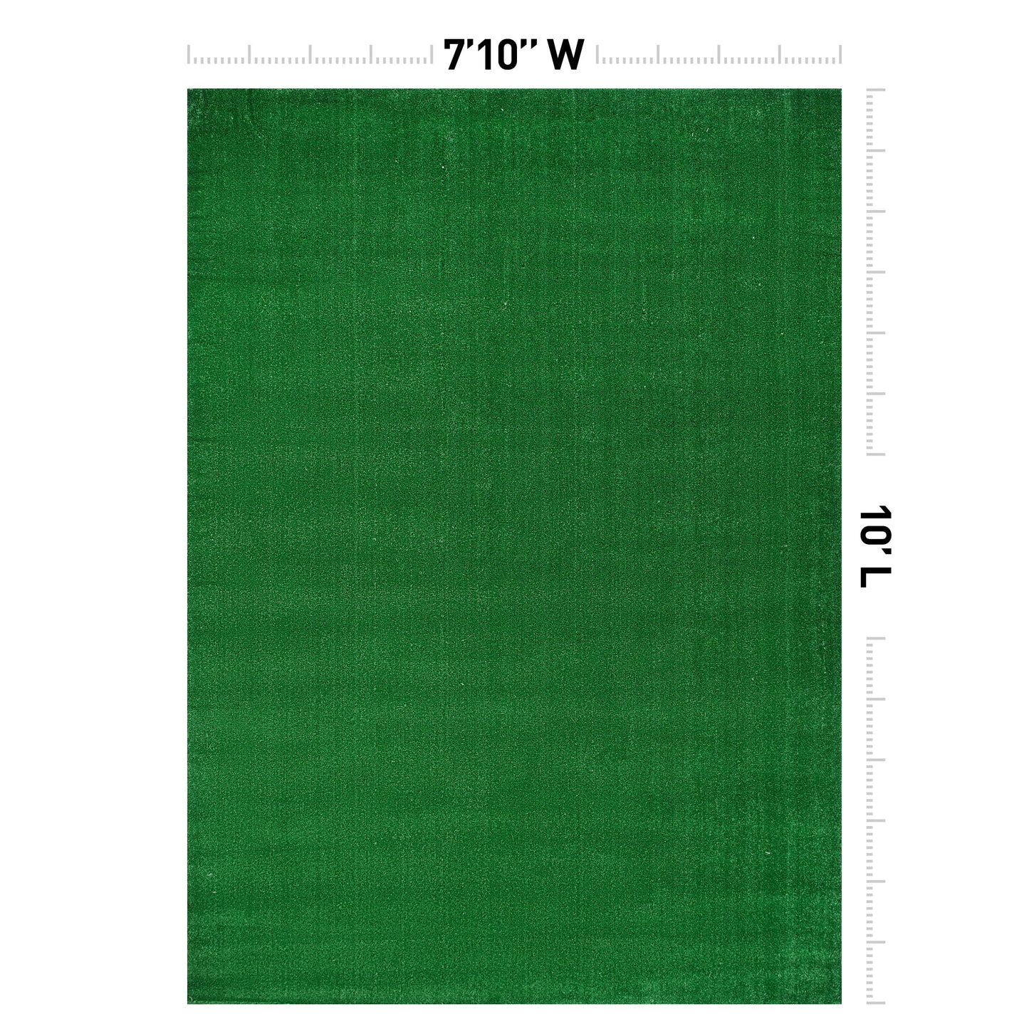 Rugshop Artificial Grass Indoor Outdoor Area Rug, Lightweight Synthetic Turf with Rubber Backing, Easy to Clean Polypropylene Lawn Mat for Patio, Balcony, Deck, 7'10" x 10' Green
