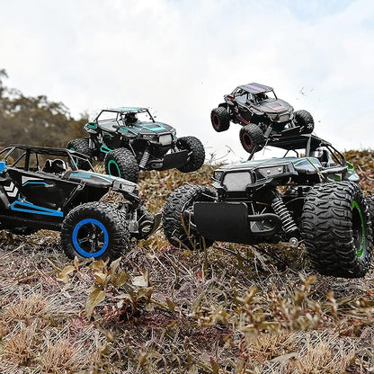 BEZGAR TB142 Remote Control Car - 1:14 Scale RC Cars 20 Km/h 2WD All-Terrains Electric Off-Road Vehicle Truck Crawler Toy with Two Rechargeable Batteries for Boys Kids and Adults