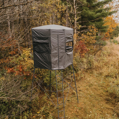 Rivers Edge® Shooting Platform Blind Enclosure, Added Concealment, Lightweight Frame, Installs in Under One Minute, View-Through One Way Fabric, Oversized Windows, Ample Headroom, RE402B