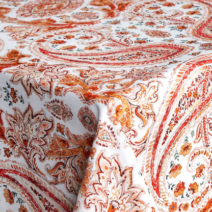 Maison d' Hermine Table Cloth Rectangle Table 100% Cotton 60 x 108 Inches Fall Tablecloth Reusable Everyday Use for Thanksgiving Christmas Decorations Dining Farmhouse Party (Orient)