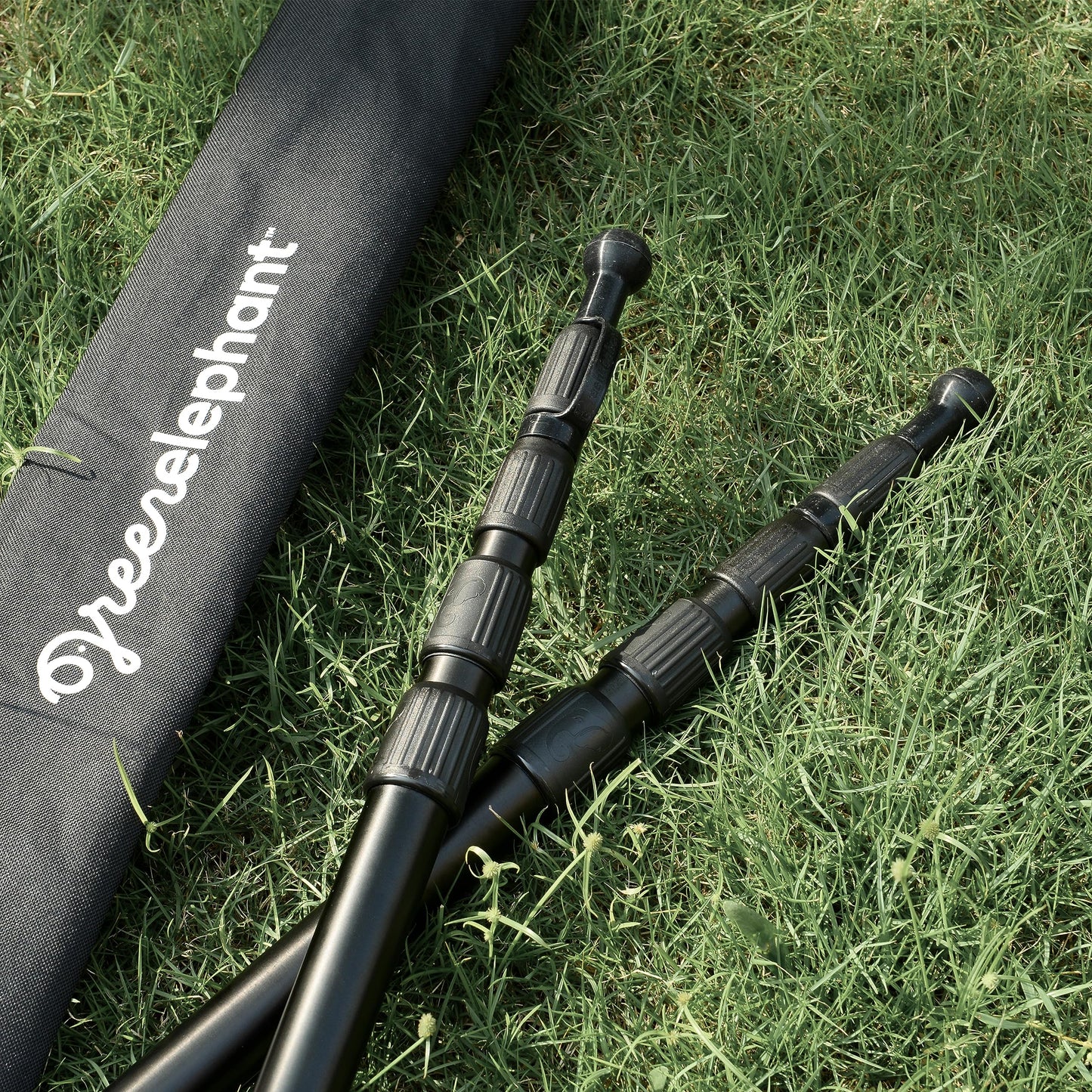Green Elephant Camping Tarp Poles - Adjustable Aluminum Telescoping Tent Poles for Tarps, Canopy & Awning - Heavy Duty Collapsible Pole Set of 4 - Extends 8ft, Shrinks to 2ft - Caravan & Beach Shade