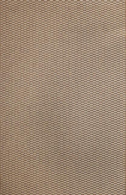 Gertmenian Indoor Outdoor Premium Flatweave Area Accent Rugs for Deck, Patio, Poolside & Mudroom | Washable, Stain & UV Stabilized Carpet | 9x9 Ft Square, Rivington, Chestnut, 91291