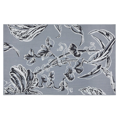 Classic Accessories for Vera Bradley Indoor/Outdoor Rug, 5 x 8 Foot, Rain Forest Toile Gray