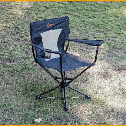 ARROWHEAD OUTDOOR 2-Pack 360° Swivel Hunting Chair Stool Seat, Perfect for Blinds, No Sink Feet, Supports up to 450lbs, Carrying Case, Steel Frame, 600D Canvas