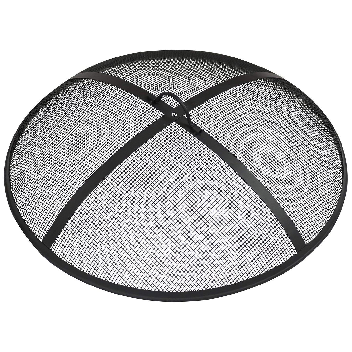 Sunnydaze Heavy-Duty Steel Mesh Fire Pit Screen - Fire Pit Spark Screen with Handle - 40-Inch Diameter