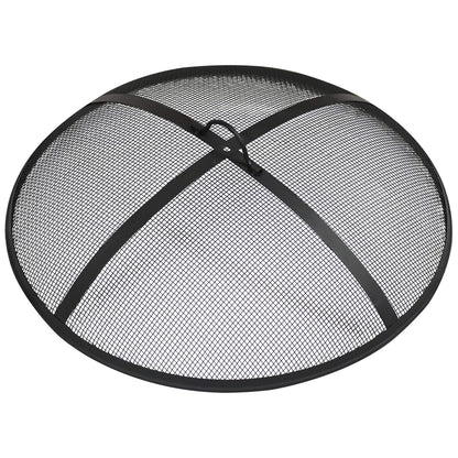 Sunnydaze Heavy-Duty Steel Mesh Fire Pit Screen - Fire Pit Spark Screen with Handle - 40-Inch Diameter