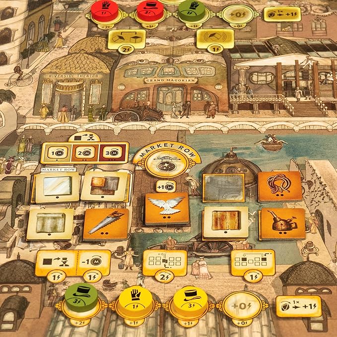 Mindclash Games Trickerion - Legends of Illusion Base Game | Victorian Steampunk Worker Placement Game for 2-4 Players | 48 Unique Trick Cards &amp Action Selection Mechanics