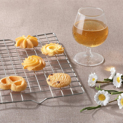VRUIFA 2PCS Cooling Racks for Cooking and Baking, Stainless Steel Wire Rack Suitable for 10" x 15" Sheet Pan and Grilling, Roasting,Drying, Oven and Dishwasher Safe