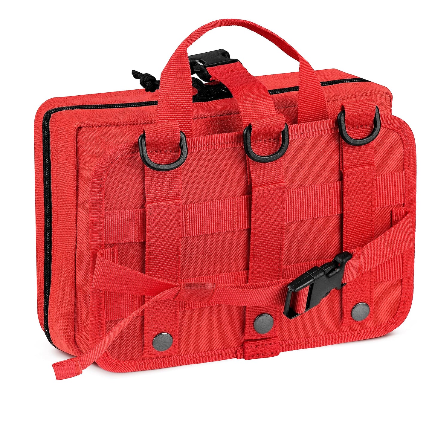 Scherber Vehicle IFAK Emergency Trauma Kit | 90+ Medical Supplies & Equipment, NAR Tourniquet & CPR Mask | Fully Stocked Rip Away Molle Pouch for Car, Home & Professional First Aid | Intermediate, Red