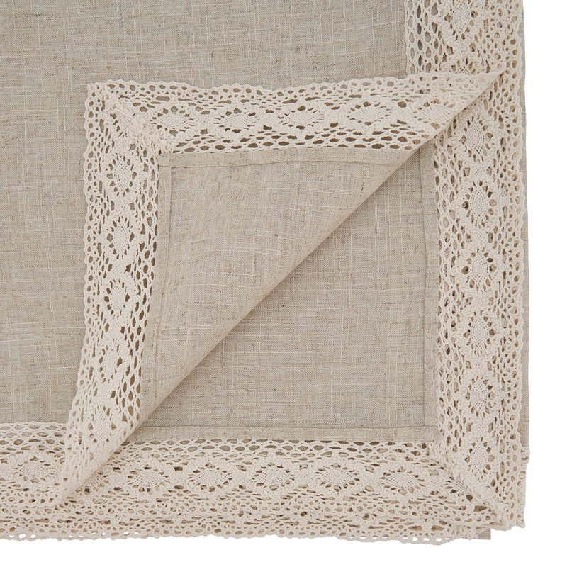 SARO LIFESTYLE 931 Tablecloth Natural 70" X 120" Oblong, Sold Per 1 PC