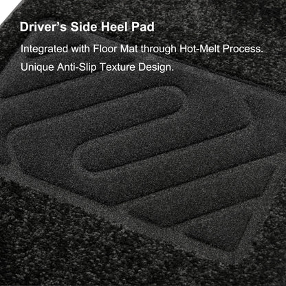 WENNEBIRD Superior Carpet Floor Mats for 2018-2024 Ford Expedition/Expedition MAX 8 Seats (Not for 7 Seats), 0.6-Inch Ultra-Thick, Noise-Reducing, All-Weather Waterproof Anti-Slip – 4-Pc Set