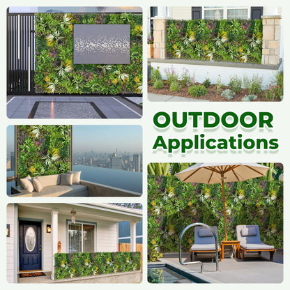 BHXCL Artificial Grass Wall Roll Panels: 6FT x 12FT Boxwood Hedge Panels, UV-Anti Privacy Fence Screen, Fake Greenery Backdrop for Indoor Outdoor Garden, Party, Wedding Decor