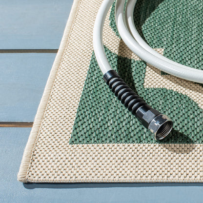SAFAVIEH Courtyard Collection 8' x 10' Dark Green/Beige CY6914 Trellis Indoor/ Outside Waterproof Easy cleansingPatio Backyard Mudroom Area Mat