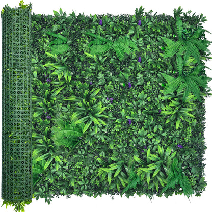 ODTORY Artificial Greenery Wall Panels: 50'' x 120'' UV-Anti Faux Greennery Grass Wall Privacy Backdrop Fence Screen for Garden Fence Covering Privacy, Outdoor Indoor Home Decor