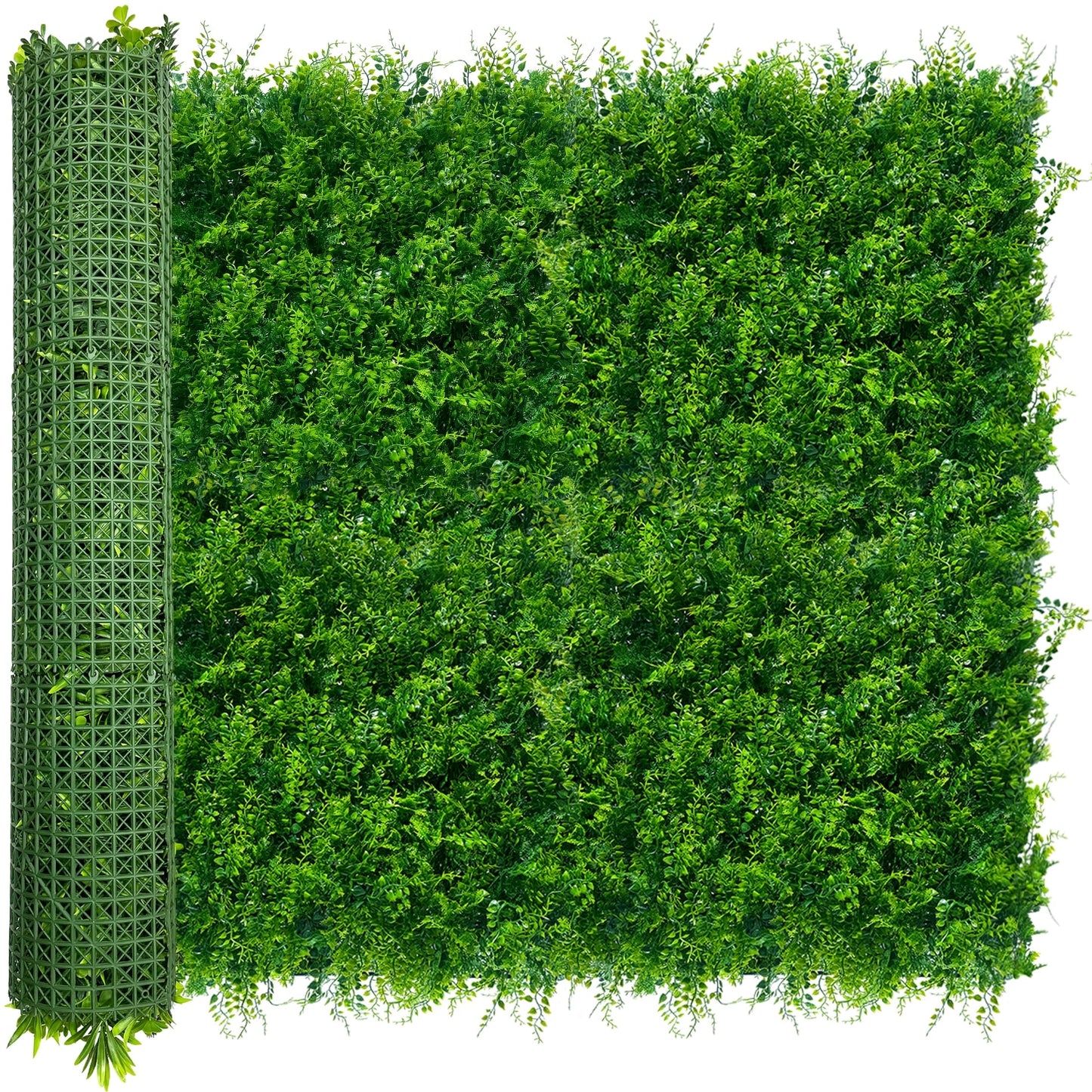 ODTORY Artificial Plants Hedge Wall Panels：40x120 Inch (33.5 sqft) UV-Anti Greenery Boxwood Fence Privacy Screen, Faux Ivy Grass Wall with Fake Leaves for Indoor Outdoor Background Covering