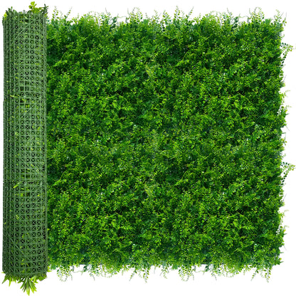 ODTORY Artificial Plants Hedge Wall Panels：40x120 Inch (33.5 sqft) UV-Anti Greenery Boxwood Fence Privacy Screen, Faux Ivy Grass Wall with Fake Leaves for Indoor Outdoor Background Covering