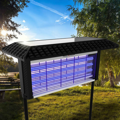 ZETAWALE Solar Powered Bug Zapper Outdoor, 4500V Mosquito Trap with 45W Solar Panel, Fly Trap & Mosquito Killer, 8000mAh Battery, IPX5 Waterproof, Covers Up to 4000 Sq.Ft for Patio, Backyard, Garden