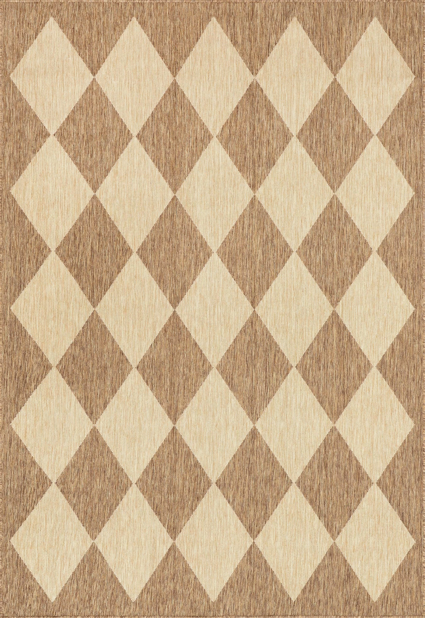 nuLOOM Outdoor Performance Collection Sabina Trellis Brown/Ivory, 8' x 10', Soft and Cozy, High Traffic, Stain Resistant, Easy Clean, Durable Area Rug for Indoor/Outdoor Patio, Deck, Porch, Garden